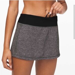 Lululemon Pace Rival Skirt Skort No Panels 13" Grey heathered - 4